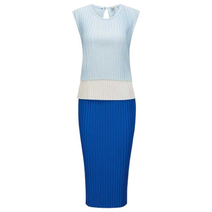 Pink-Green-White - Front - Boss Womens-Ladies Emanis Midi Dress