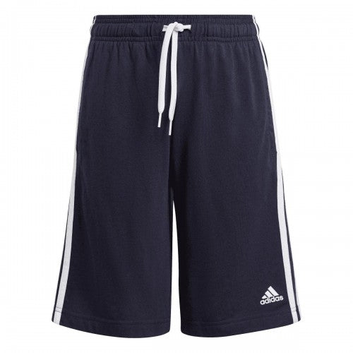 Front - Adidas Boys Essentials 3 Stripes Shorts