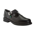 Front - Kickers Girls Lach Leather T-Bar School Shoes