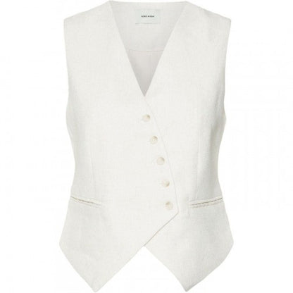 Front - Vero Moda Womens/Ladies Asymmetric Linen Vest Top