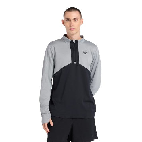Front - New Balance Mens Utility Quarter Zip Track Top