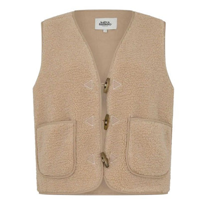 Front - Lollys Laundry Womens/Ladies Hugo Patterned Fleece Waistcoat