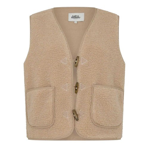 Front - Lollys Laundry Womens/Ladies Hugo Patterned Fleece Waistcoat