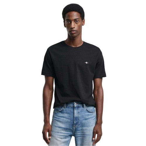 Front - Gant Mens Archive Embroidered Logo T-Shirt