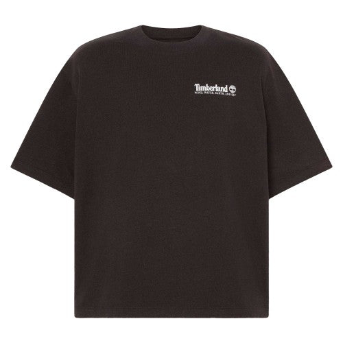 Front - Timberland Mens Mountain Scene T-Shirt