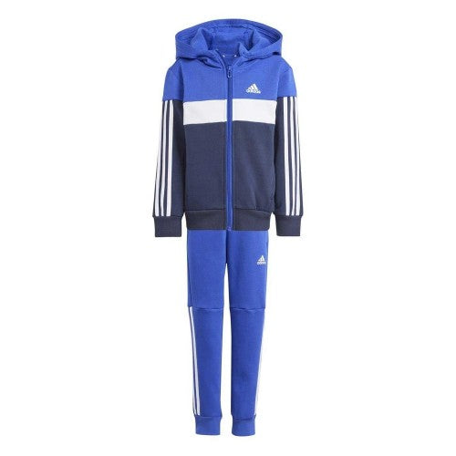 Front - Adidas Childrens/Kids Colour Block Fleece Tracksuit
