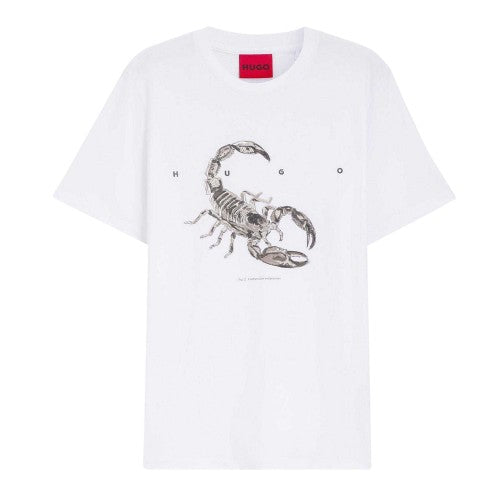 Front - Hugo Mens Scorpio Cotton Jersey Logo T-Shirt