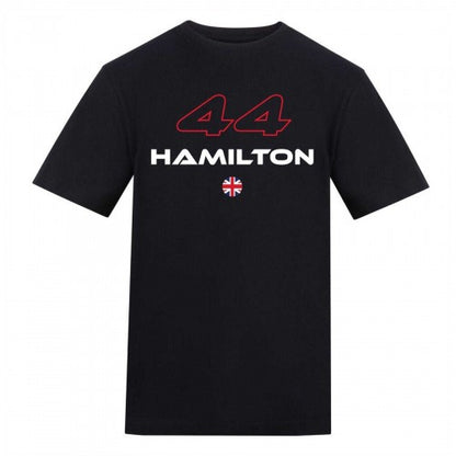Front - AWD Unisex Adult Hamilton Formula 1 Cotton T-Shirt