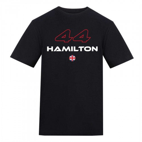 Front - AWD Unisex Adult Hamilton Formula 1 Cotton T-Shirt