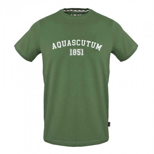 Front - Aquascutum Unisex Adult 1851 Logo Cotton T-Shirt
