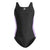 Front - Adidas Girls 3 Stripes One Piece Swimsuit