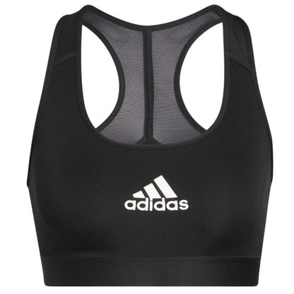 Front - Adidas Womens/Ladies Scoop Neck Snug Fit Sports Bra
