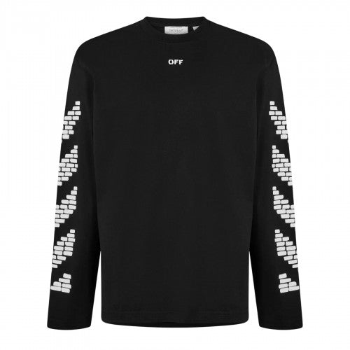 Front - Off White Mens Brick Relaxed Fit Long-Sleeved T-Shirt