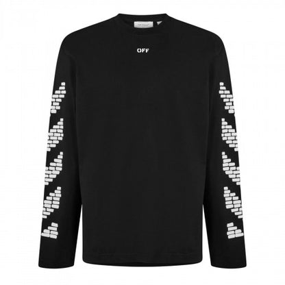 Front - Off White Mens Brick Relaxed Fit Long-Sleeved T-Shirt