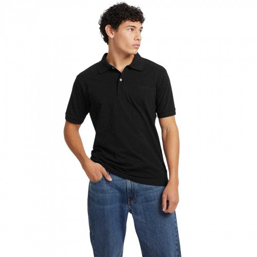Front - Guess Mens Embroidered Logo Short-Sleeved Polo Shirt
