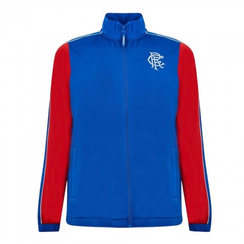 Front - Castore Mens Rangers FC Mock Neck Long-Sleeved Track Jacket