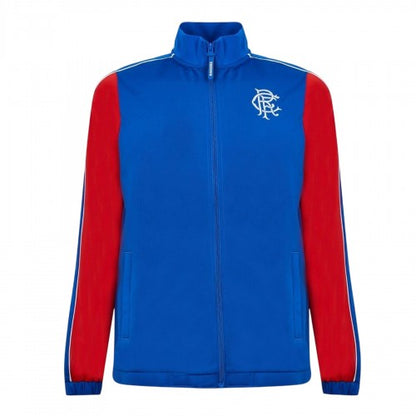 Front - Castore Mens Rangers FC Mock Neck Long-Sleeved Track Jacket