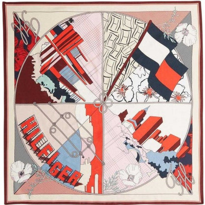 Front - Tommy Hilfiger Floral Silk Scarf