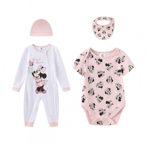 Front - Disney Baby Girls Minnie Mouse Cotton Accessories Set (Pack of 4)
