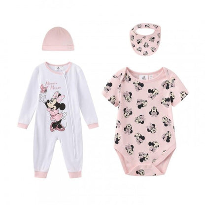 Front - Disney Baby Girls Minnie Mouse Cotton Accessories Set (Pack of 4)