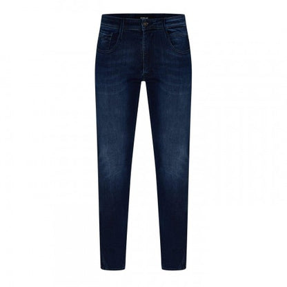 Front - Replay Mens Anbass Cotton Blend Slim Jeans