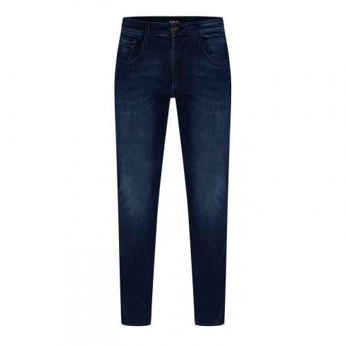 Front - Replay Mens Anbass Cotton Blend Slim Jeans
