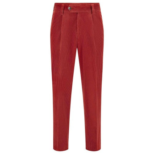 Front - Boss Mens H-Perin Pleated Trousers