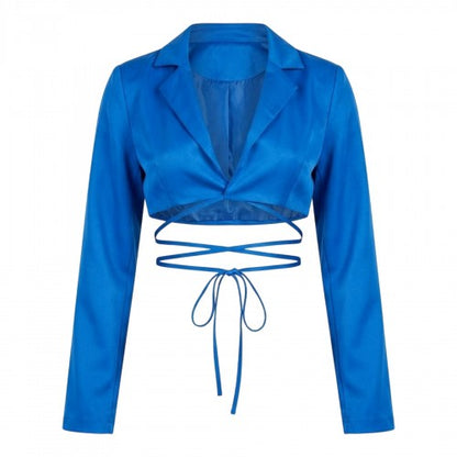 Front - Missy Empire Womens/Ladies Tie Detail Cropped Blazer