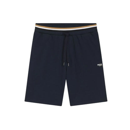 Front - Boss Mens Fleece Striped Tapered Sweat Shorts