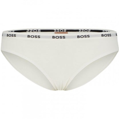 White-Black - Front - Boss Womens-Ladies Logo Briefs