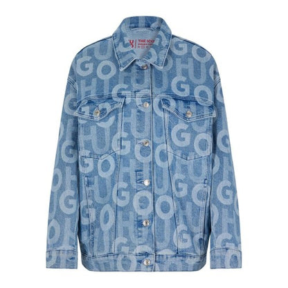 Front - Hugo Womens/Ladies The Icon Oversized Denim Jacket
