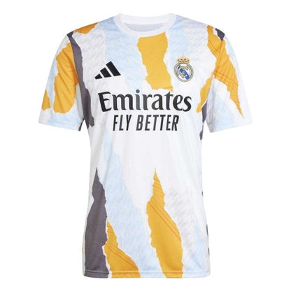Front - Adidas Unisex Adult Pre-Match Real Madrid CF Training Football Shirt