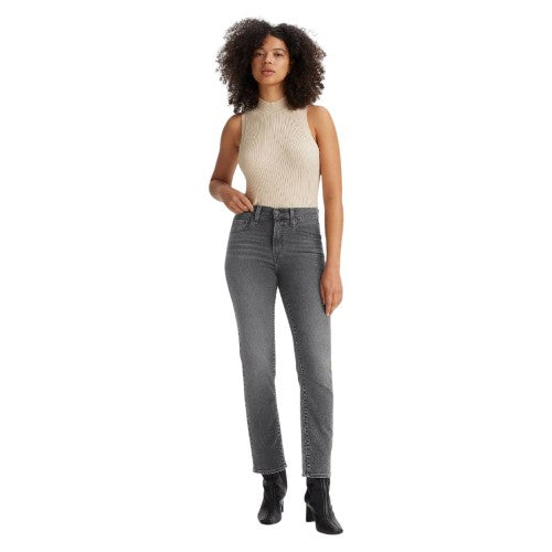Ghost Grey - Side - Levis Mens High Rise Straight Leg Jeans