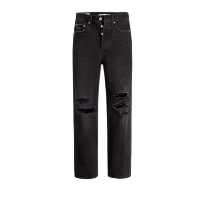 Front - Levis Womens/Ladies Ribcage Cotton Denim Jeans