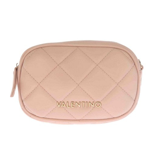 Front - Valentino Ocarina Logo Quilted Crossbody Bag