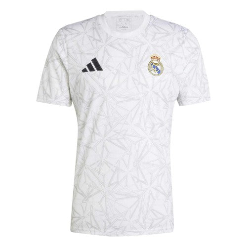 Front - Adidas Unisex Adult Pre-Match Real Madrid CF Football Shirt