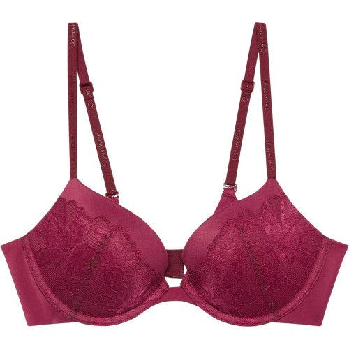 Front - Calvin Klein Womens/Ladies Floral Plunge Bra