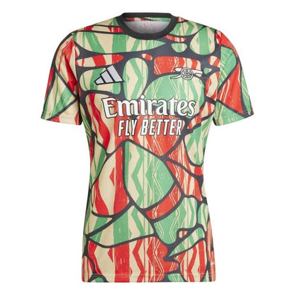 Front - Adidas Unisex Adult Pre-Match 24/25 Arsenal FC Football Shirt