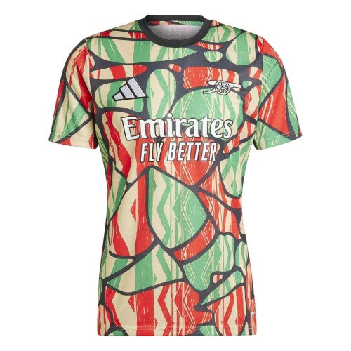 Front - Adidas Unisex Adult Pre-Match 24/25 Arsenal FC Football Shirt