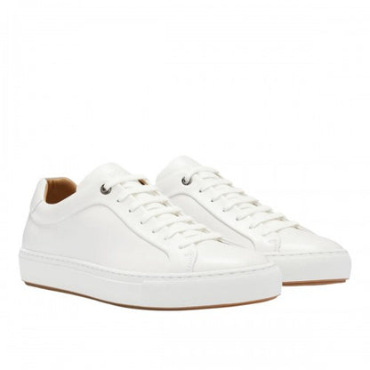 Front - Boss Mens Mirage Leather Tennis Trainers
