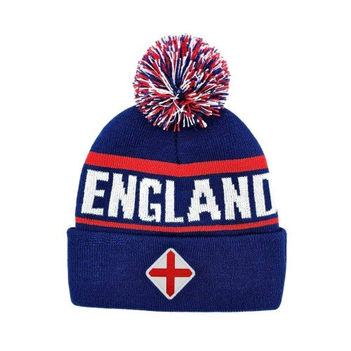 Front - England Rugby Knitted Rugby Beanie