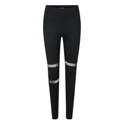 Front - Reebok Womens/Ladies Mesh Insert Leggings