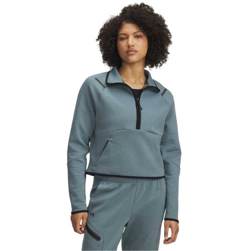 Front - Under Armour Womens/Ladies Unstoppable Fleece Quarter Zip Sweatshirt