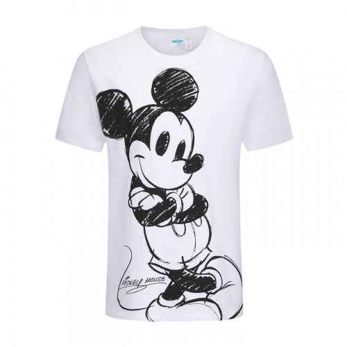 Front - Disney Mens Mickey Mouse Cotton T-Shirt