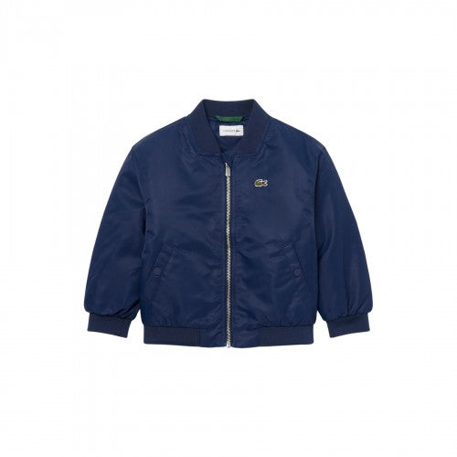 Front - Lacoste Childrens/Kids Embroidered Logo Bomber Jacket
