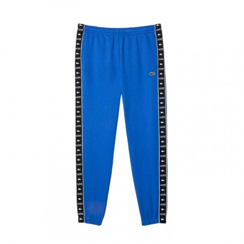 Front - Lacoste Mens Side Stripe Slim Sweatpants