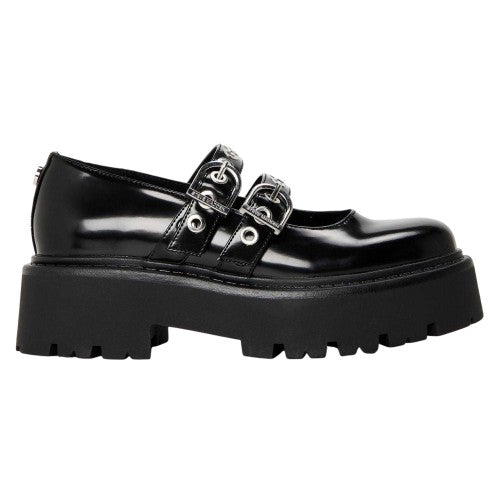 Front - Steve Madden Womens/Ladies Overt Action Leather Mules