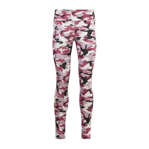 Front - Reebok Womens/Ladies Camouflage Leggings