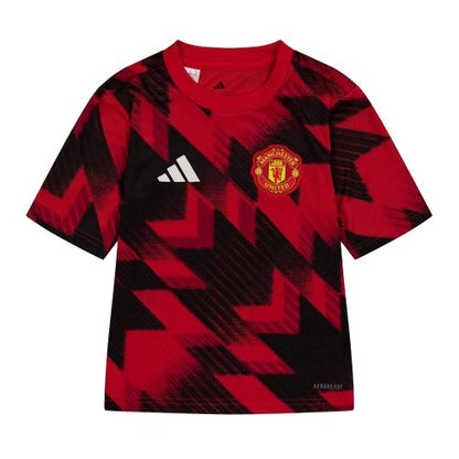 Front - Adidas Childrens/Kids 2025/2026 Manchester United FC Football Shirt