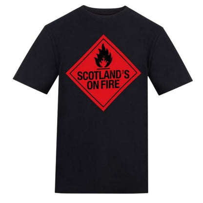 Front - AWD Unisex Adult Scotland´s On Fire T-Shirt
